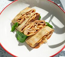 Блины с бананом и шоколадом