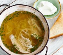 Суп-лапша с фермерской курицей