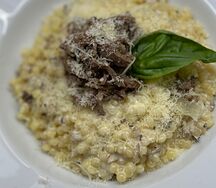 Сливочный птитим с рваной говядиной