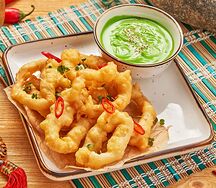 Кольца кальмара со сладким васаби