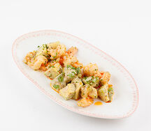 Креветки с авокадо и фенхелем