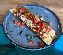 Омлет с беконом и грибами