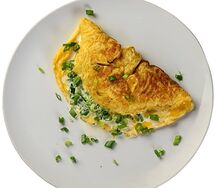 Омлет с зелёным луком