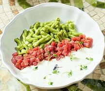 Казаречче с тартаром тунец