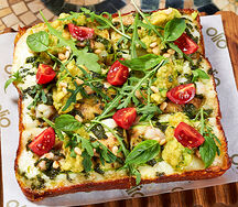 Пицца Детройт Грин с креветками