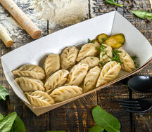 Пельмени с говядиной и квашеной капустой