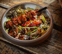 Тёплый гриль-салат с цыплёнком