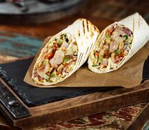 Шаурма с цыплёнком на углях