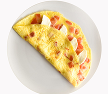 Омлет с адыгейским сыром и томатами