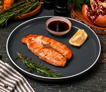 Семга-стейк на углях