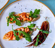 Чиабатта с креветками