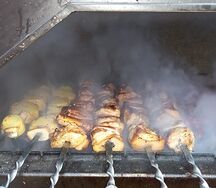 Картофель, запеченный с салом 