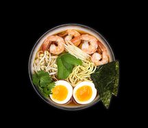 Рамен с креветками