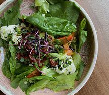 Салат с семгой и птитимом