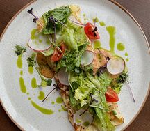 Завтрак с грибами и сыром