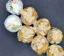 Запеченный с курицей и крабом