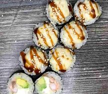 Запеченный с двойной креветкой