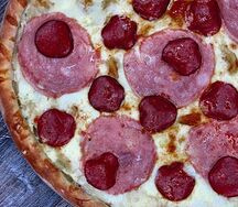 Пицца Палермо 32см на белом чесночном соусе