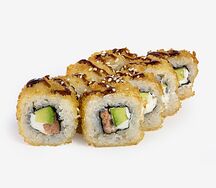 Жареный ролл с лососем стандарт