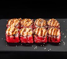 Запеченный ролл с креветками