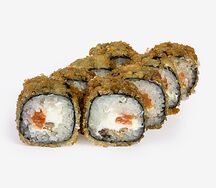 Жареный ролл с лососем и угрем стандарт