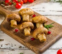 Грибы на мангале