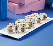 Сливочный лосось с кунжутом