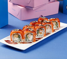 Креветка темпура с лососем