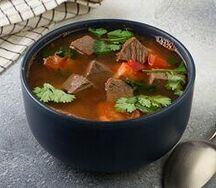 Суп из говядины с помидорами