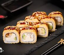 Ролл Унаги жареный