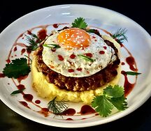 Бифштекс с картофельным пюре 