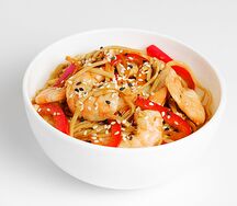 Вок-лапша с креветкой