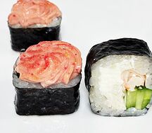 Запеченный с креветкой и крабом