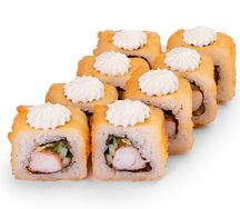 Жареный ролл с креветкой