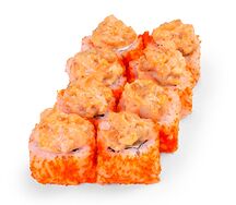 Запеченный ролл с лососем