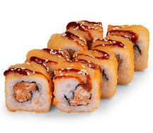 Жареный ролл с курицей