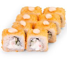 Жареный ролл с крабом