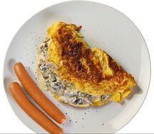 Омлет с грибами