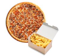 Комбо Пицца с курицей и шампиньонами и картофель фри