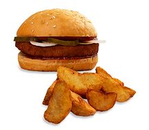 Комбо Гамбургер и картофель по-деревенски