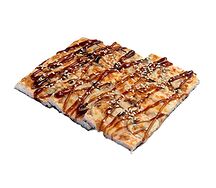 Японская пицца с курицей и грибами