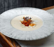 Сырный суп с подкопченной курицей