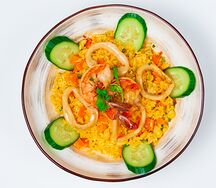 Жареный рис с морепродуктами
