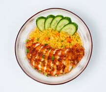 Жареный рис с курицей темпура