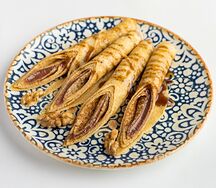 Блины с шоколадной пастой