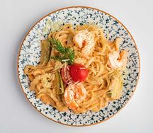 С креветками и цукини