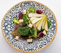 С апельсиновой свеклой и сыром