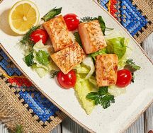 Семга на мангале