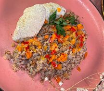 Котлеты паровые из индейки с гречневой кашей