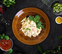 Салат с семгой